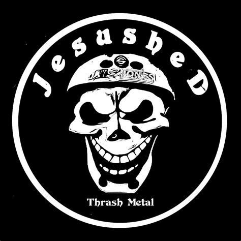 Jesushed Thrash Metal Logo Black Denim Printed Patches 2 Sizes