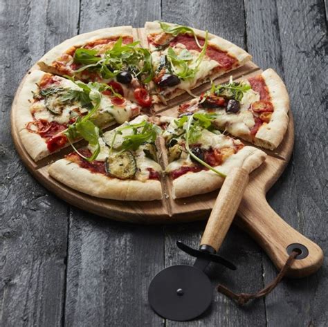 Point Virgule Pizza Serveerplank Met Pizzasnijder CadeauXperts