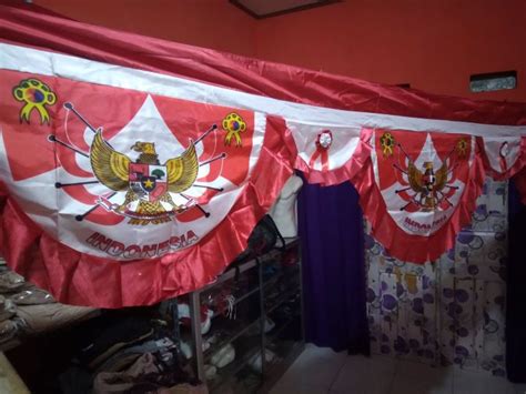 Bendera Bekron Merah Bunga Sepuluh Gelombang Lazada Indonesia