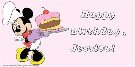 Wish You A Very Happy Birthday Jessica 🎂 Animation And Balloons And Cake