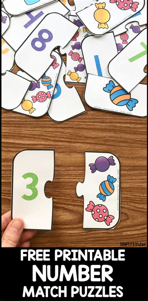 Free Printable Number Match Puzzles Simply Kinder Printable Number Puzzles Printable