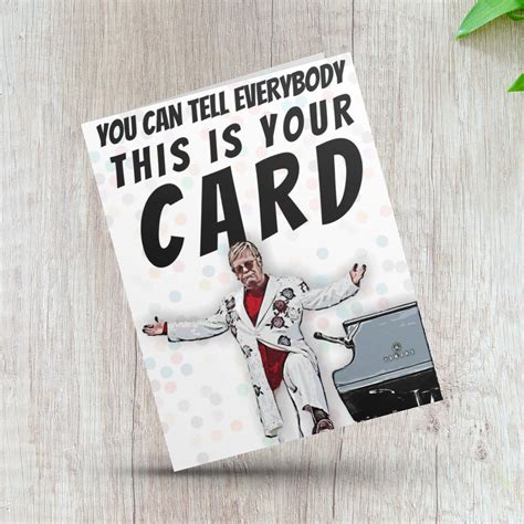 Elton John Greeting Card Funny Birthday Card Your Song Sir Elton