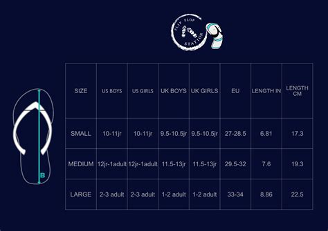 Childrens Flip Flops Size Chart Flip Flop Station