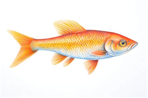 Premium Photo Colorful Fish Drawing Created With Colored Pencils