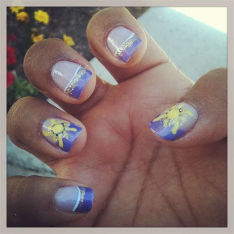 Tangled Nail Art I Just Liked The French Tips Style I Would Do A