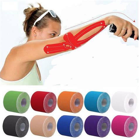 Tape Muscle Bandage 5cm X 5M Sports Roll Cotton Elastic Adhesive Strain