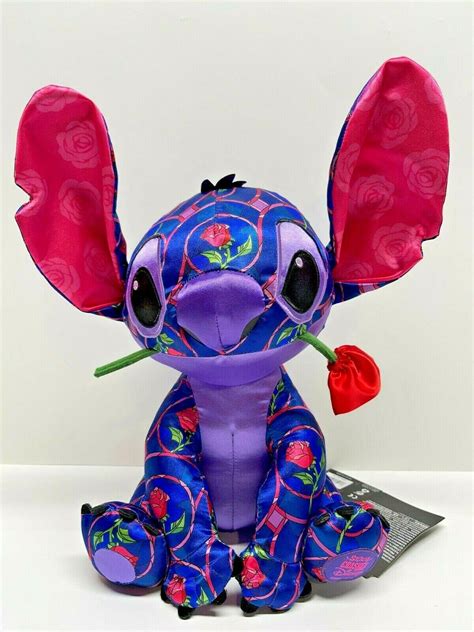 Stitch Crashes Disney Beauty And The Beast Plush Great Rose Placement