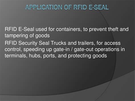 PPT - RFID Seal | RFID E Seal Container | RFID Container Security Seal ...