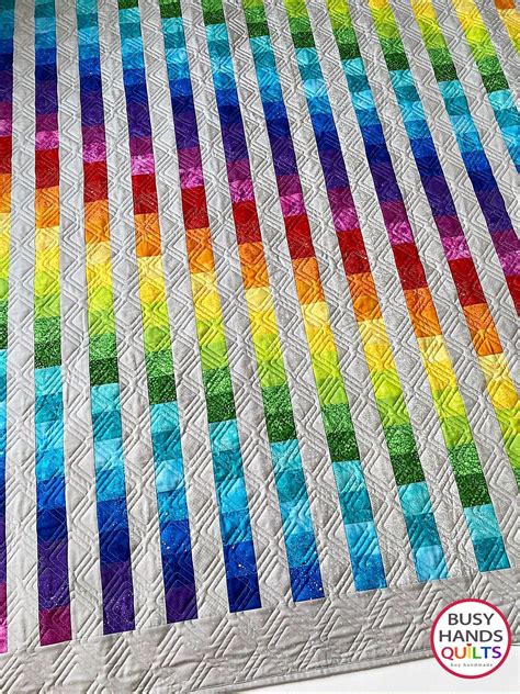 Easy Bargello Quilt Pattern Printed Rainbow Ombre Jelly Roll Pattern Easy Quilt Pattern Twin