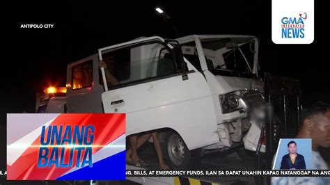 L300 Van At 2 Motorsiklo Inararo Ng Truck Bumangga Rin Sa Poste At