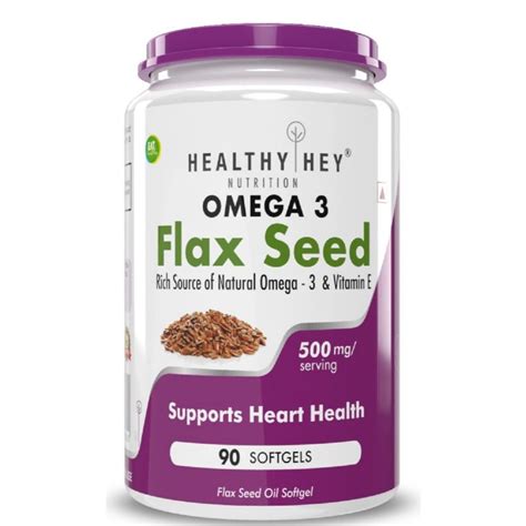 Healthyhey Nutrition Flaxseed Rich Source Of Natural Omega 3 500 Mg Nutrabay™