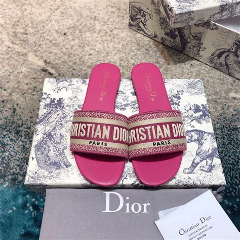 Christian Dior Woman Embroidered Sandals Slippers Dior Sandals