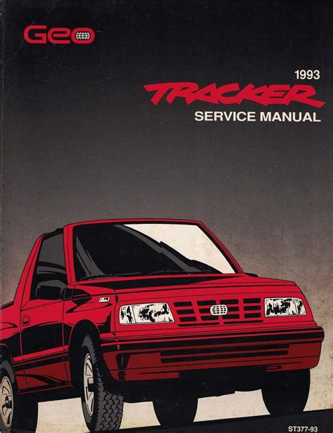 1993 Geo Tracker Repair Shop Manual Original Geo Books