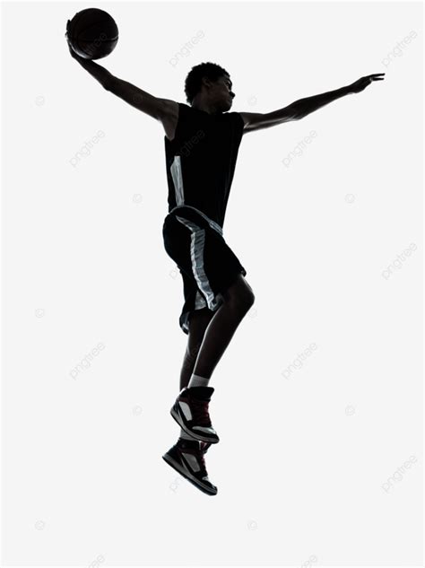 Basketball Player Dunking Silhouette Basketball Silhouette Dunking