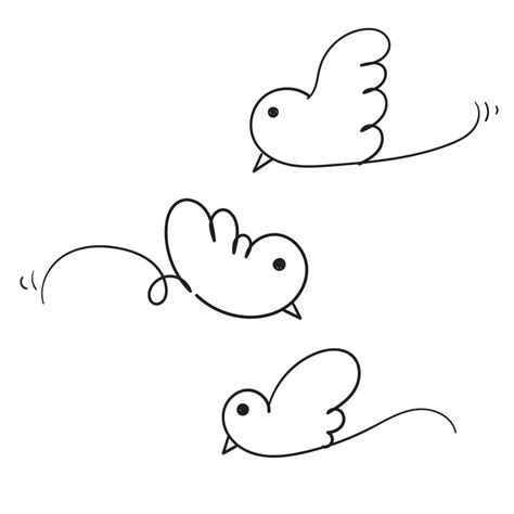 Hand Drawn Doodle Bird Illustration Icon For Your Design Or Social Media Vector 4636736 Vector