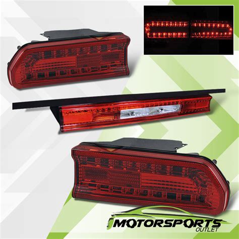 2008 2013 Dodge Challenger Red Clear Led Replacement Rear Tail Lights