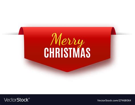 Merry christmas tag isolated Royalty Free Vector Image