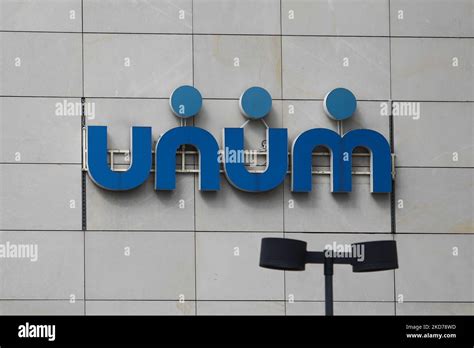 Unum logo is seen on the office building in Krakow, Poland on April 8 ... 