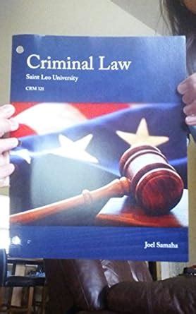 Criminal Law Samaha Joel Amazon Books