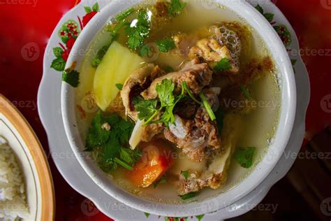 sop buntut or oxtail soup or tail soup is traditional soup made from ...