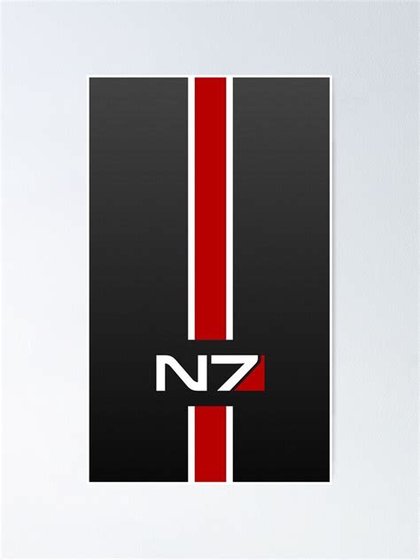 N7 Emblem Mass Effect Poster By Asiharaeg Redbubble