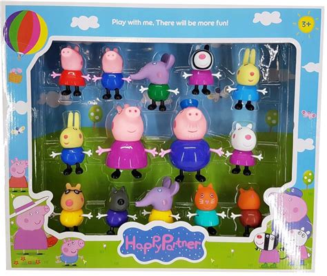 Figurki Świnka Peppa Pepa Rodzinka ZESTAW 14 szt 9002967249