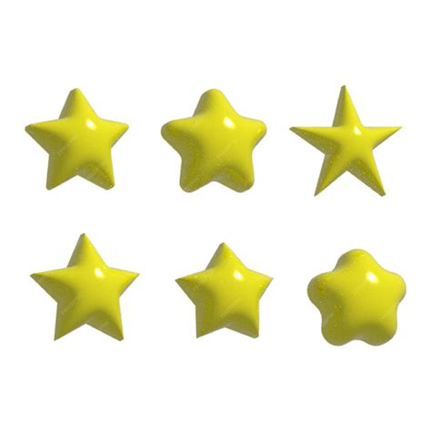 Premium Vector | Beautiful 3d stars collection editable