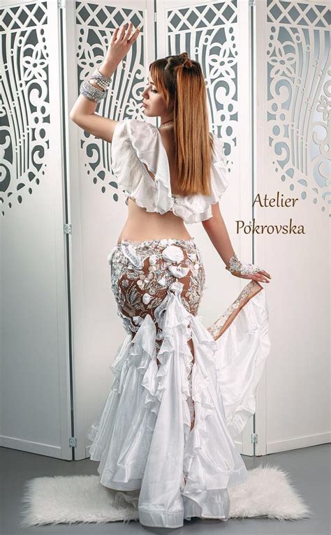 Luxury Bellydance Costume Sexy White Angelice Princess Etsy Belly