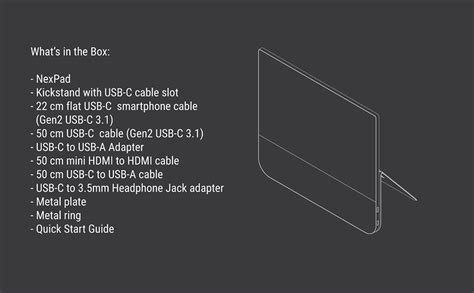 Nexpad Usb C Portable Monitor For Laptop 12 Inch Fhd 1080p