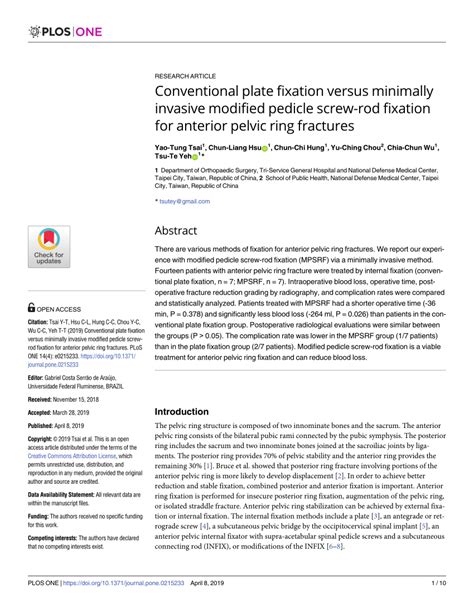 Pdf Conventional Plate Fixation Versus Minimally Invasive Modified