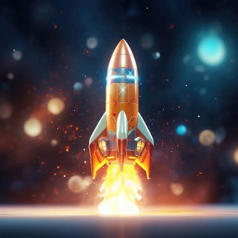 Free Ai Image View Of 3d Space Rocket Model