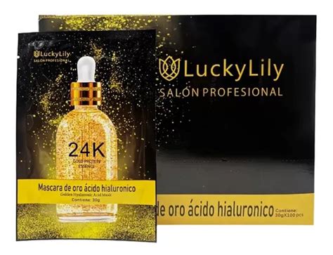 Pack 20 Mascarillas Faciales Acido Hialuronico Oro 24k Cuotas Sin Interés