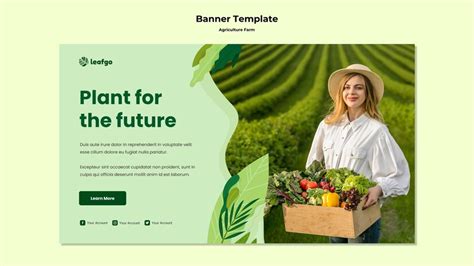 Free PSD | Agriculture farm concept banner template