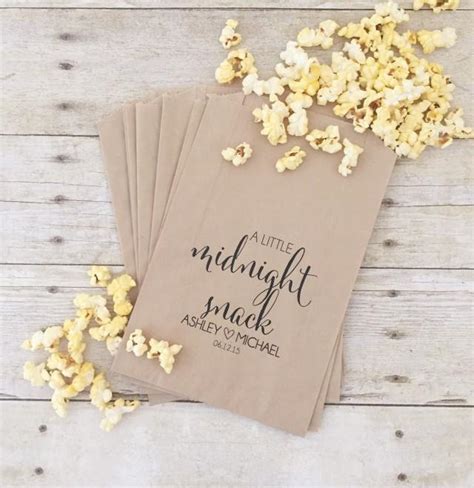 Treat Bags Wedding Treat Bags Midnight Snack Popcorn Bar Popcorn