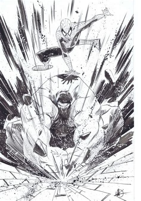 Spider Man Hulk By Matteo Scalera With Images Superhero Sketches