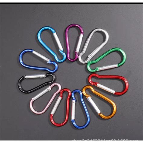 Jual Carabiner Gantungan Kunci Warna Warni Aluminium Alloy Gantungan