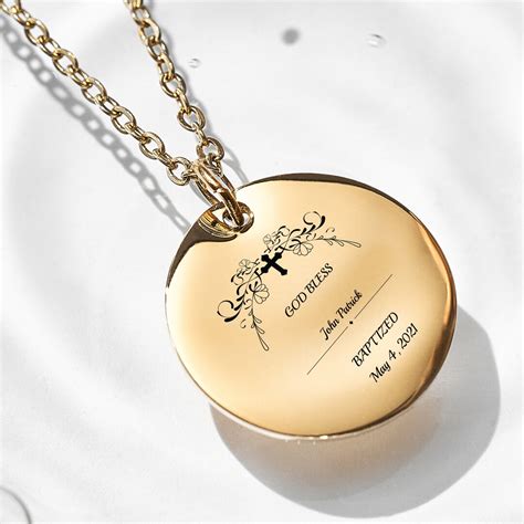 Christening Necklace Gifts for Girls, Baptism Jewelry, Baby Boy Necklace Gift From God Mother ...