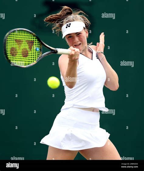 Mika Stojsavljevic In Action During Her Girls Singles Match On Day