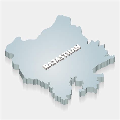 Premium Vector 3d Map Of Rajasthan State Of India