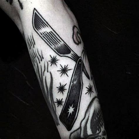 80 Hip Straight Razor Tattoo Designs For Men