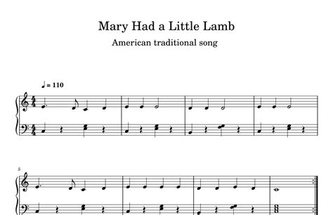 Mary Had A Little Lamb Arr Iryna Martynova Sheet Music Traditional