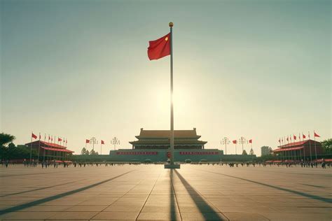 Tiananmen Square landmark flag architecture. | Premium Photo - rawpixel