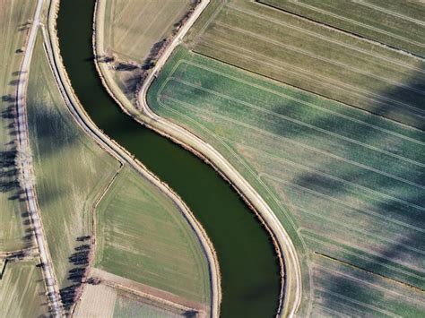 Premium Photo | Drone shot of a river