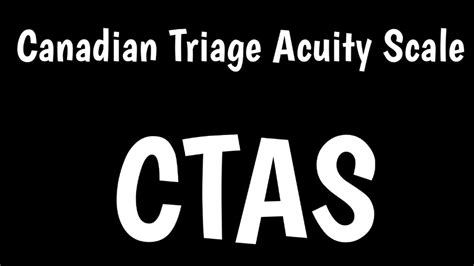 Canadian Triage Acuity Scale Ctas Triage Process Youtube