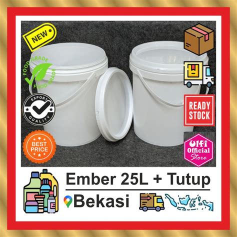 Jual Ember Cat 25 Kg Putih Polos Lengkap Tutup Shopee Indonesia