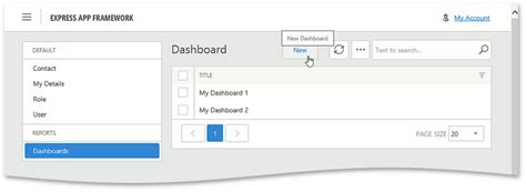 Create View And Modify Dashboards In An ASP NET Web Forms Application