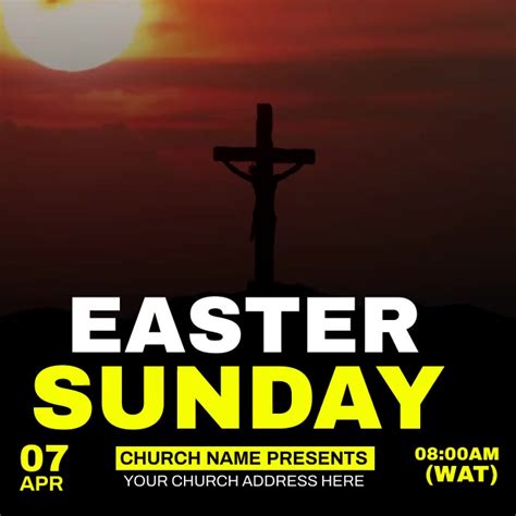 Easter Sunday Video Ads Template Postermywall