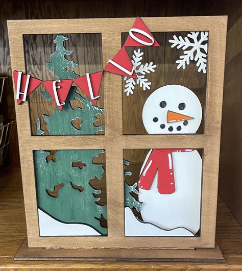 Snowman Window Shelf Sitter Lilac Lane DIY