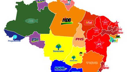 Partidos Do Brasil Mapa De Distribui O Partid Ria Das Elei Es Para