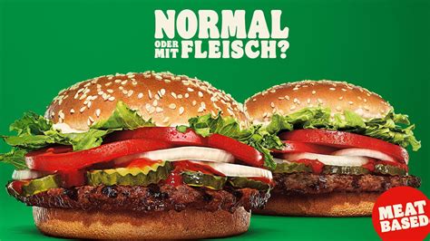 Neue Burger King Kampagne Ihren Burger Normal Oder Mit Fleisch